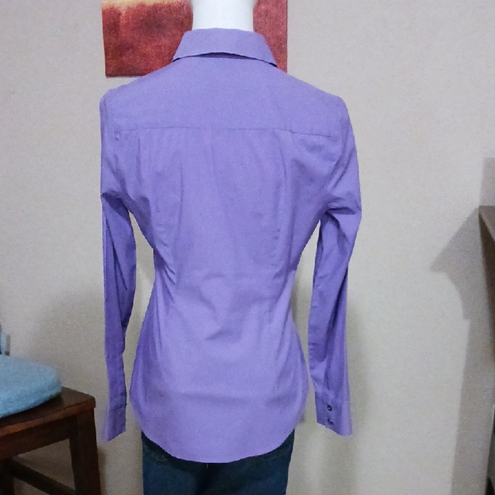 Express Lavender Button-Down Shirt - image 7